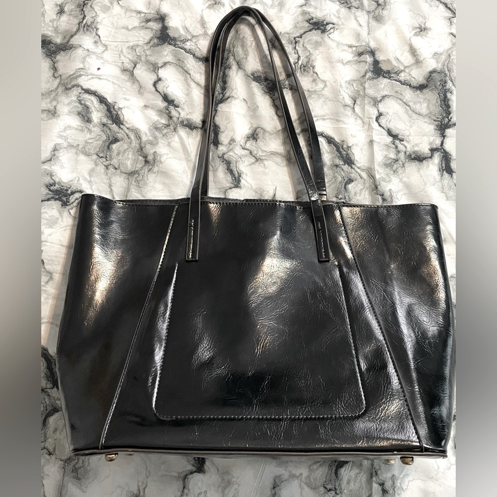 CHARMING CHARLIES Medallion maxi Tote bag color black  size 13x11 NWOT - Picture 7 of 9